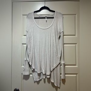 Free People Waffle Tunic Tan Size Small